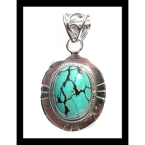 India silver jewellery - Indian Turquoise Pendant,Indian Pendants