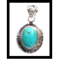 Turquoise - Pendentif indien Turquoise - Bijoux Inde