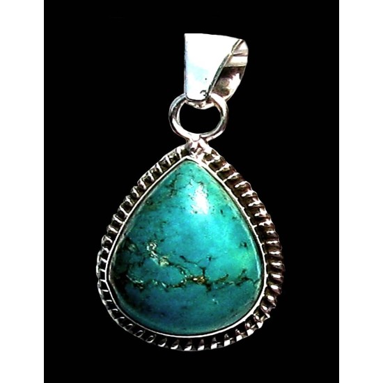 Indian silver jewellery - Indian Turquoise Pendant,Indian Pendants