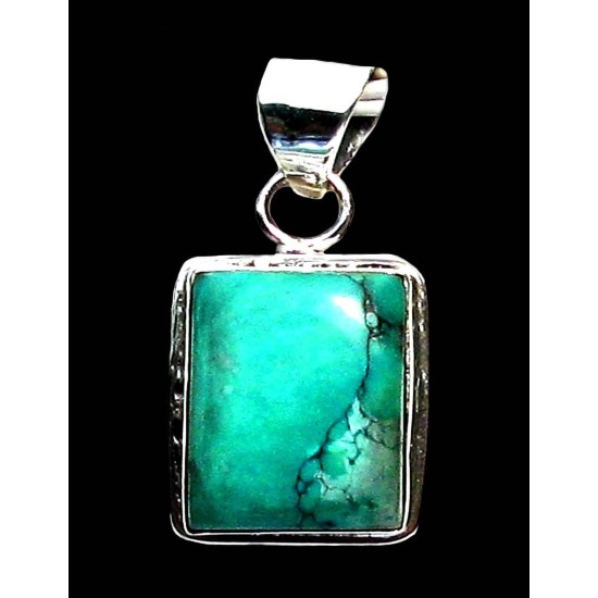 Indian silver jewellery - Indian Turquoise Pendant,Indian Pendants