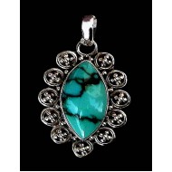 Turquoise - Pendentif indien Turquoise - Bijoux Inde