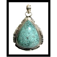Turquoise - Turquoise Indian Pendant - India Jewelry