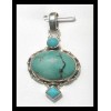 Turquoise - Turquoise Indian Pendant - India Jewelry