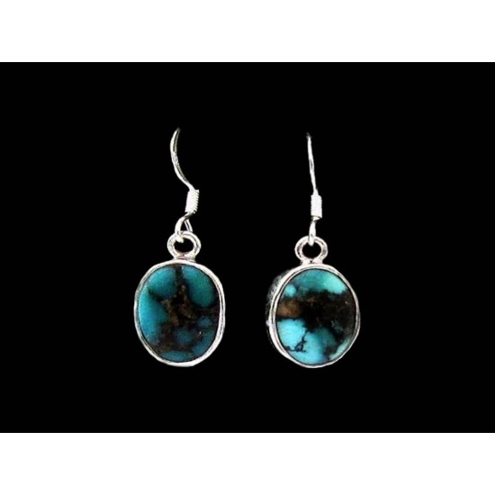 Indian silver jewellery - Indian Turquoise Earrings,Indian Earrings