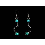 Turquoise - Boucles d'Oreilles indiennes Turquoise - Bijoux Inde