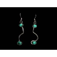 Turquoise - Boucles d'Oreilles indiennes Turquoise - Bijoux Inde