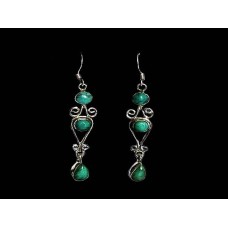 Turquoise - Boucles d'Oreilles indiennes Turquoise - Bijoux Inde Turquoise - Boucles d'Oreilles indiennes Turquoise - Bijoux Inde