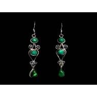 Indian silver jewellery - Indian Turquoise Earrings
