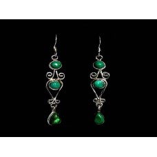 Turquoise - Boucles d'Oreilles indiennes Turquoise - Bijoux Inde Turquoise - Boucles d'Oreilles indiennes Turquoise - Bijoux Inde
