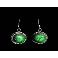 Indian silver jewellery - Indian Turquoise Earrings