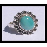 Turquoise - Bague indienne argent Turquoise - Bijoux Inde
