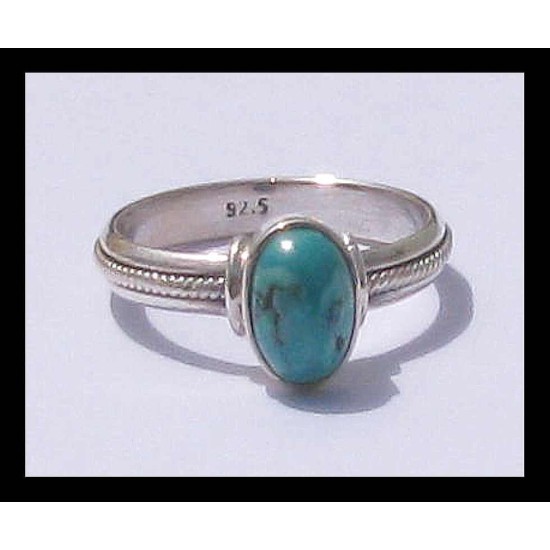 Turquoise - Bague indienne argent Turquoise - Bijoux Inde,Bagues indiennes