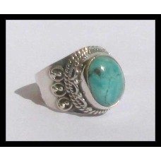 Turquoise - Bague indienne argent Turquoise - Bijoux Inde Turquoise - Bague indienne argent Turquoise - Bijoux Inde