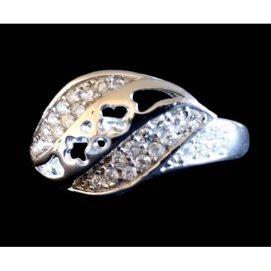 Indian silver jewellery - Indian Zirconium oxide Ring,Rodium silver rings