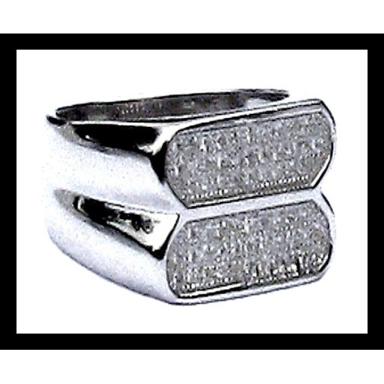 Indian silver jewelry - Indian man Zirconium oxide Ring,Rodium silver rings