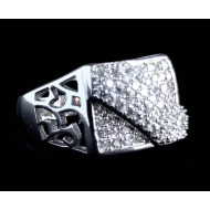 Indian silver jewelry - Indian man Zirconium oxide Ring