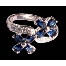 Bijoux indiens argent - Bague indienne oxyde de Zirconium Bijoux indiens argent - Bague indienne oxyde de Zirconium
