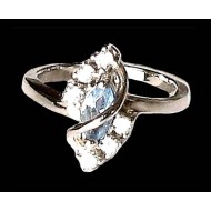 Bijoux indiens argent - Bague indienne oxyde de Zirconium