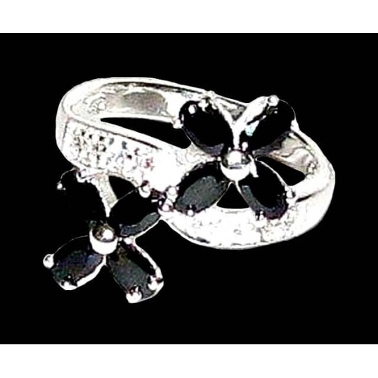 Indian silver jewellery - Indian Zirconium oxide Ring,Rodium silver rings