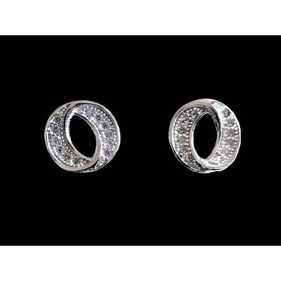 Indian zirconiums Earrings,Rodium silver earrings