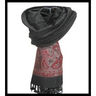 Etole bordures avec motifs Jacquard - Etole indienne