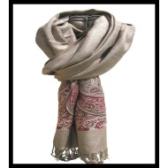 Etole bordures avec motifs Jacquard - Etole indienne