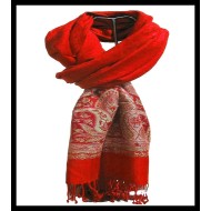 Etole bordures avec motifs Jacquard - Etole indienne