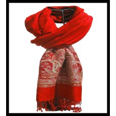 Etole bordures avec motifs Jacquard - Etole indienne Etole bordures avec motifs Jacquard - Etole indienne