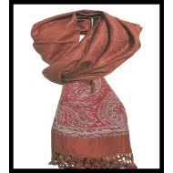 Etole bordures avec motifs Jacquard - Etole indienne