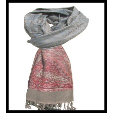 Etole bordures avec motifs Jacquard - Etole indienne Etole bordures avec motifs Jacquard - Etole indienne