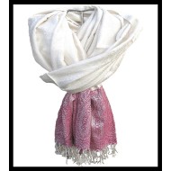 Pezeli viscose and wool stole - Indian stole