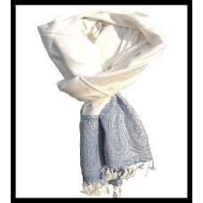 Etole en viscose et laine à motifs Pezeli - Etole indienne Etole en viscose et laine à motifs Pezeli - Etole indienne