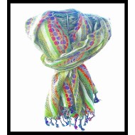 Etole motifs en viscose - Etole indienne