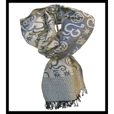 Etole motifs OM Gayatrie en viscose  - Etole indienne Etole motifs OM Gayatrie en viscose  - Etole indienne