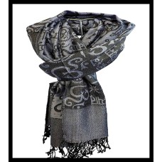 Stole pattern OM Gayatrie viscose - Indian Stole Stole pattern OM Gayatrie viscose - Indian Stole