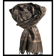 Stole pattern OM Gayatrie viscose - Indian Stole Stole pattern OM Gayatrie viscose - Indian Stole