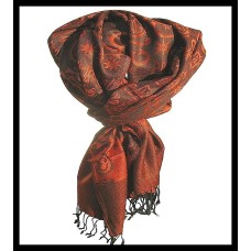 Stole pattern OM Gayatrie viscose - Indian Stole Stole pattern OM Gayatrie viscose - Indian Stole