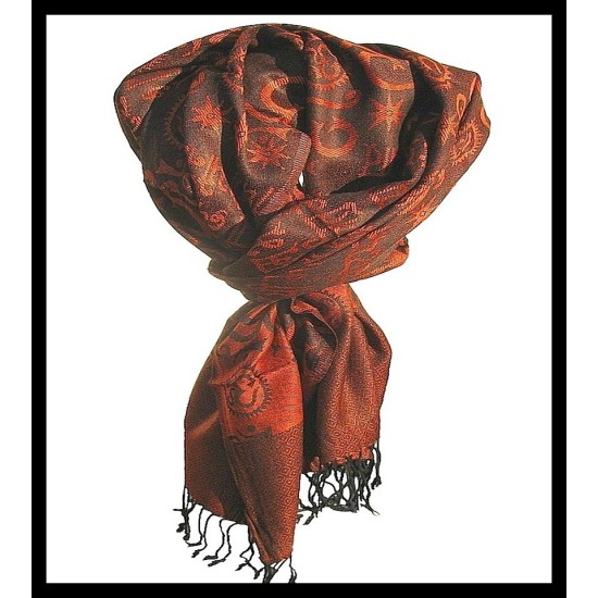 Stole pattern OM Gayatrie viscose - Indian Stole, Stoles Viscose Designs OM