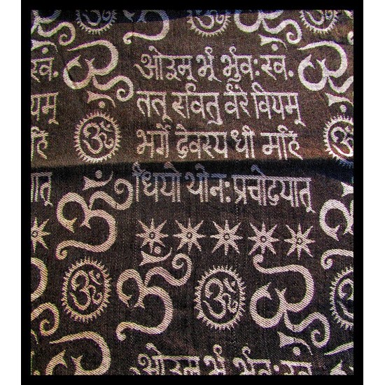 Etole motifs OM Gayatrie en viscose  - Etole indienne, Etoles Motifs OM Viscose