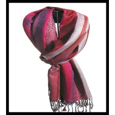 Etole motifs en viscose strip - Etole indienne Etole motifs en viscose strip - Etole indienne