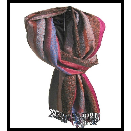 Stole viscose multy color - Indian Stole,Patterns Stoles Viscose strip