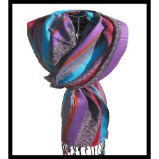 Etole motifs en viscose strip - Etole indienne Etole motifs en viscose strip - Etole indienne