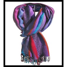 Etole motifs en viscose strip - Etole indienne Etole motifs en viscose strip - Etole indienne
