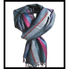 Etole motifs en viscose strip - Etole indienne Etole motifs en viscose strip - Etole indienne