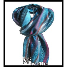 Etole motifs en viscose strip - Etole indienne Etole motifs en viscose strip - Etole indienne