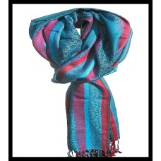 Etole motifs en viscose strip - Etole indienne Etole motifs en viscose strip - Etole indienne