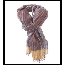 Etole rayée en coton et viscose - Etole indienne Etole rayée en coton et viscose - Etole indienne