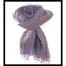Etole rayée en coton et viscose - Etole indienne Etole rayée en coton et viscose - Etole indienne