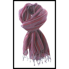 Etole rayée en coton et viscose - Etole indienne Etole rayée en coton et viscose - Etole indienne