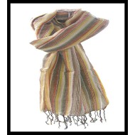 Stole striped in cotton and viscose - Indian stole